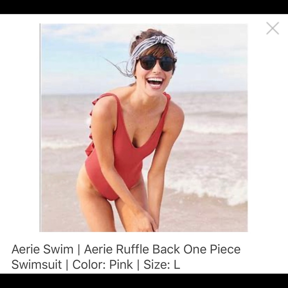 Aerie Swim Ruffle Back